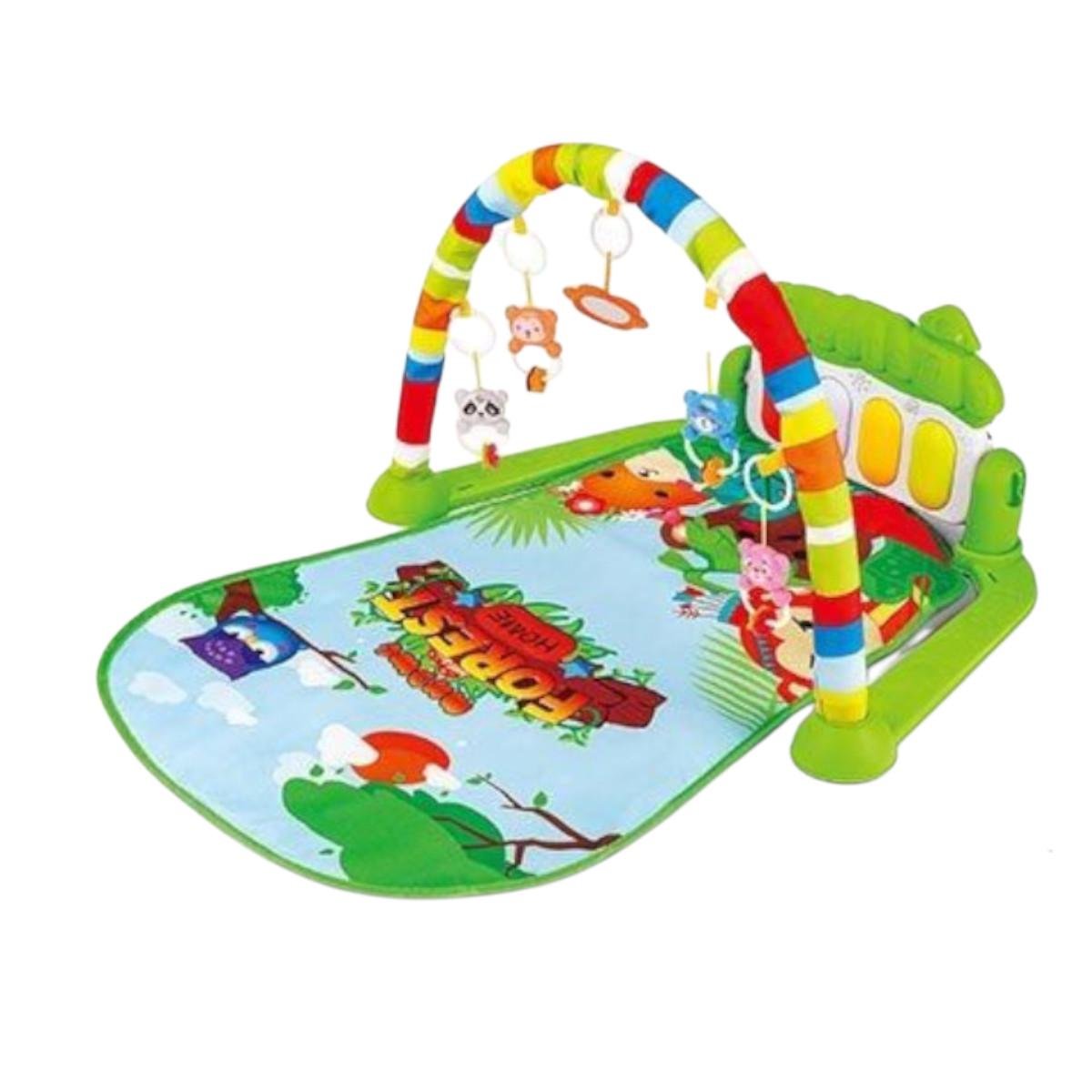 Килимок ігровий розвиваючий Play Mat музичний для немовлят з дугою та піаніно (973)
