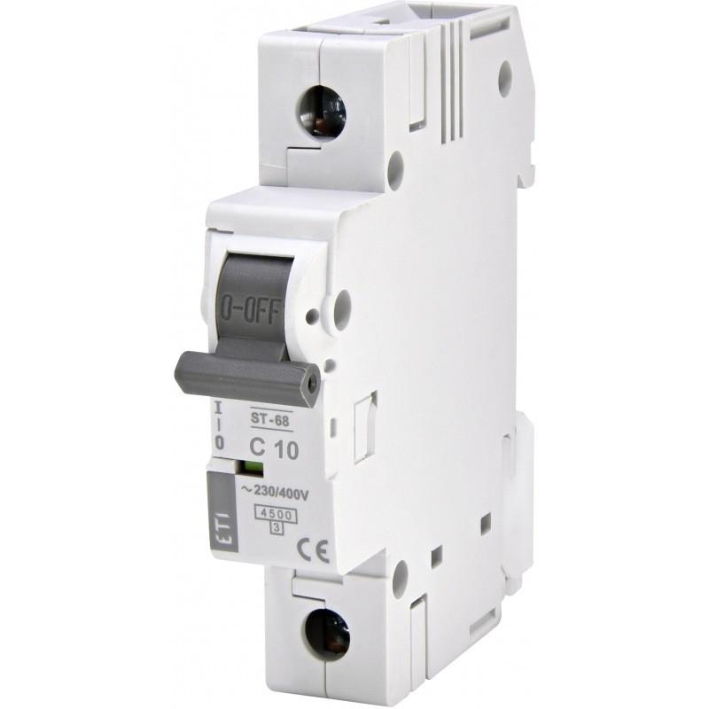 Автоматичний вимикач ETI 10A 4,5kA 1 полюс тип C ST 68 1p C10 002181314 (56744)