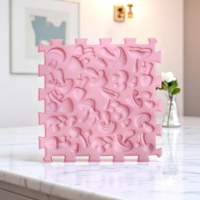 Розвиваючий килимок масажний Пазл Грибочки 1 елемент Рожевий (RO963300) - фото 1 Розвиваючий килимок масажний Пазл Грибочки 1 елемент Рожевий (RO963300) - фото 1