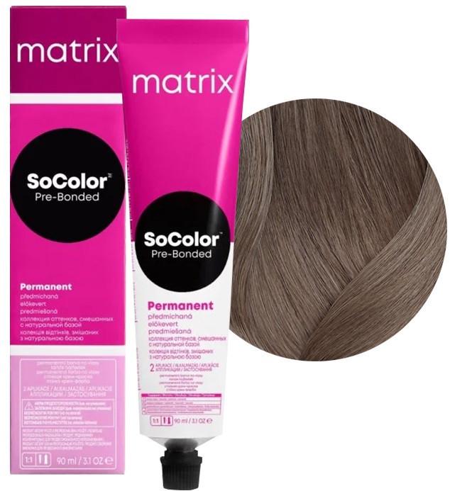 Крем-фарба для волосся Matrix SoColor Pre-Bonded стійка 90 мл 7AV Попільно-перламутровий блондин - фото 1