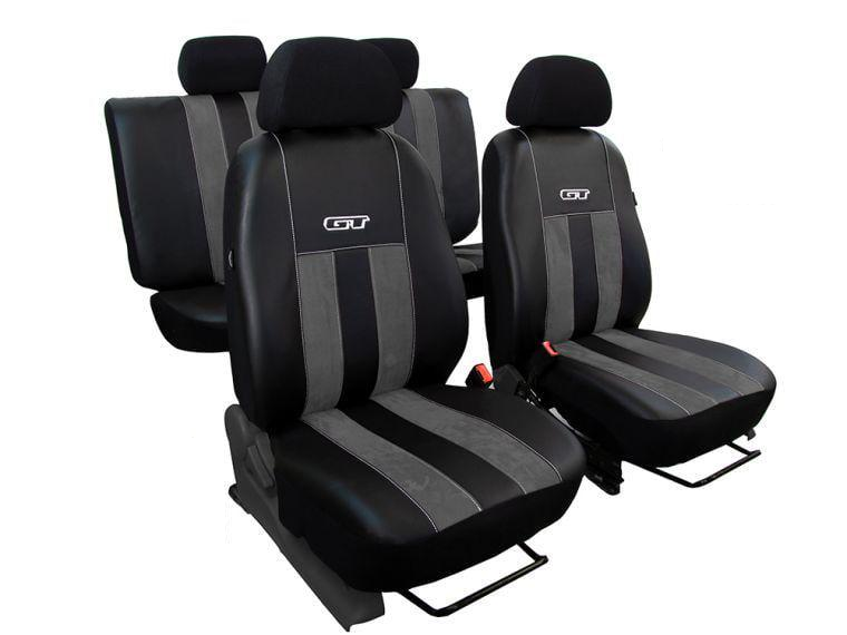 Авточехлы из экокожи Pok-ter GT line для CHERY Amulet 2003-2014 с серой вставкой (r415586)