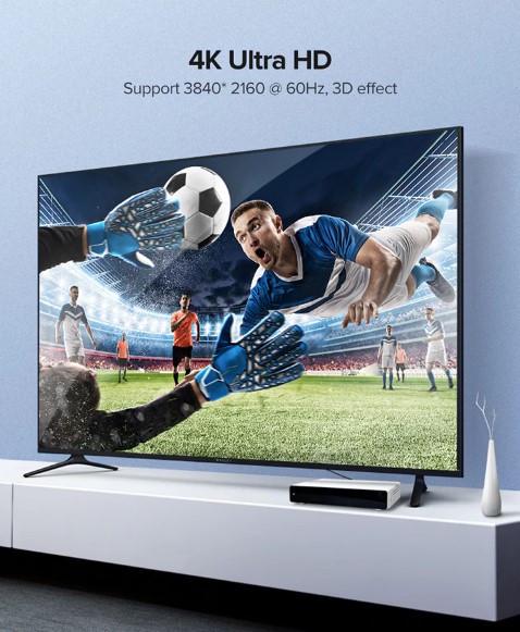 Кабель відео Ugreen HDMI 2,0 4K 3D 1 м Black (ED030) - фото 7 Кабель відео Ugreen HDMI 2,0 4K 3D 1 м Black (ED030) - фото 7