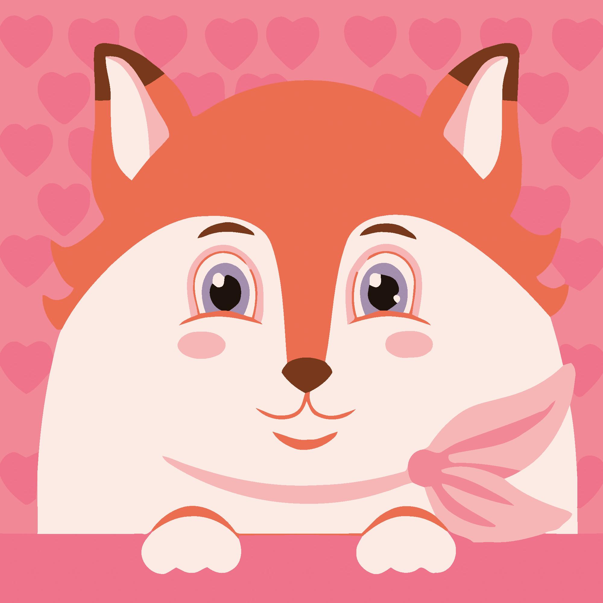 Картина по номерам Strateg Лисенок 20x20 см (Str-HH7073)