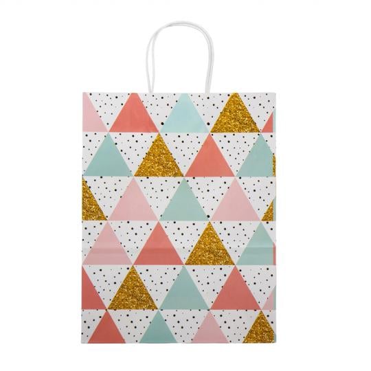 Подарочный пакет Elisey Золотые фигуры 18,5х25,5 см 4 шт. Разноцветный 2 (9078-007)