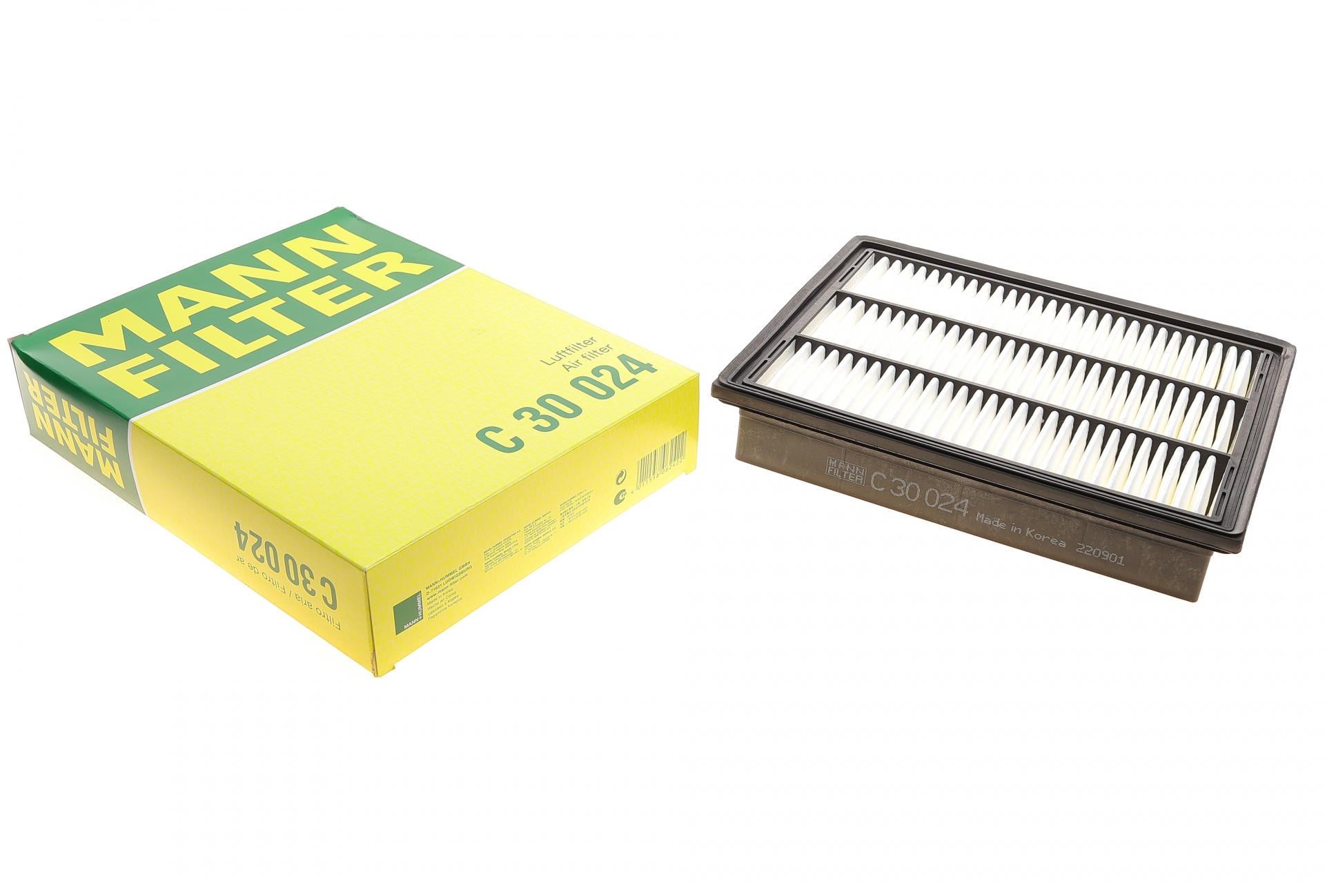Фильтр воздушный Mann-Filter для Ssangyong Musso 2,2e-XDi 18-/Rexton 2,2Xdi/e-XDi 17-/Rodius 2,0-2,2XDi 13- (C 30 024)