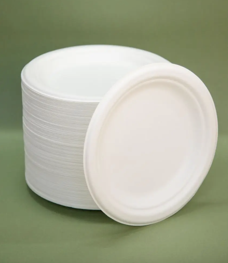 Одноразовая тарелка из сахарного тростника 18 см 50 шт. (00000000435) Одноразовая тарелка из сахарного тростника 18 см 50 шт. (00000000435)