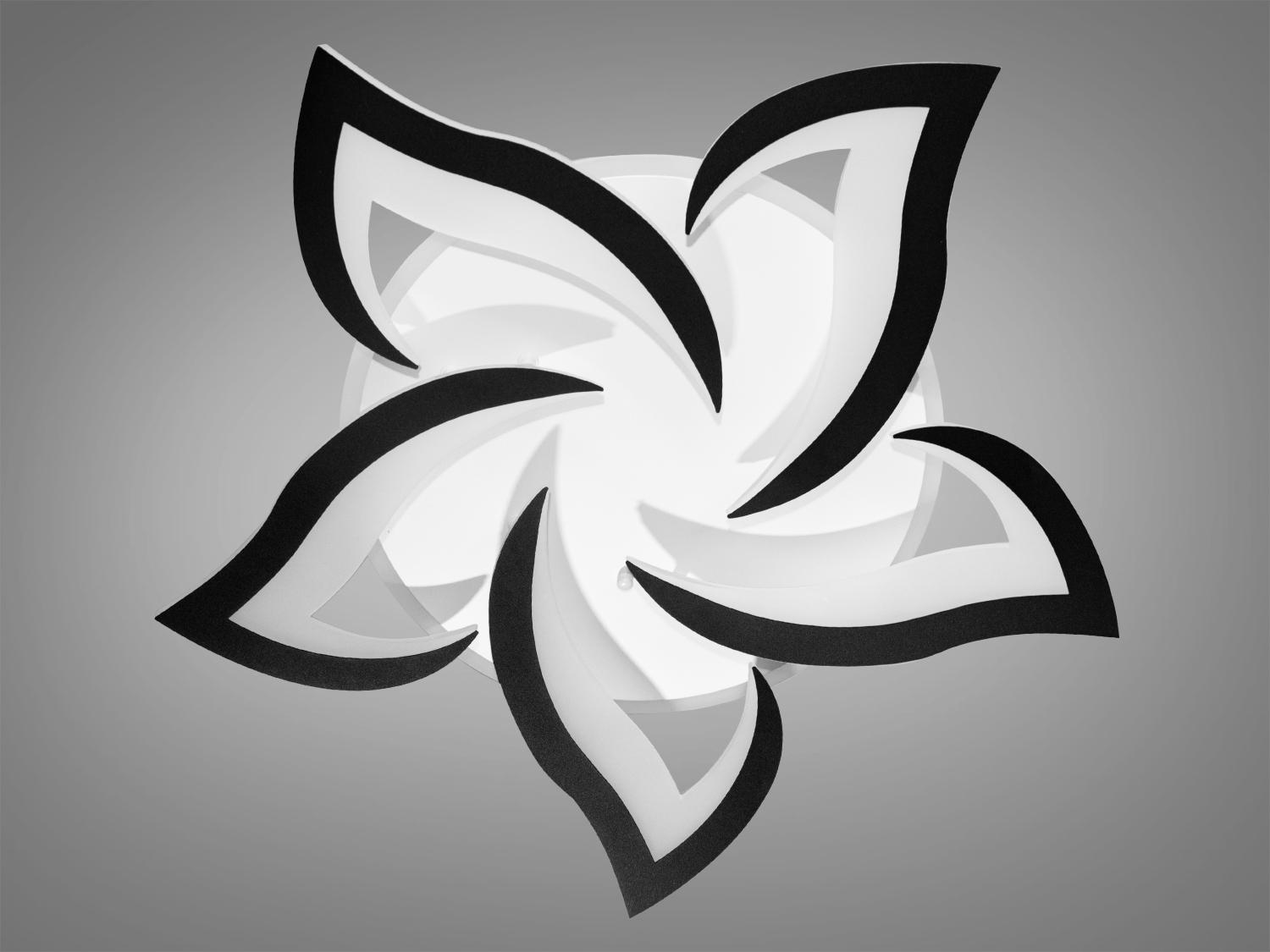 Люстра стельова Led з димером та підсвічуванням 75W (8146/5bk 3col dim) - фото 3