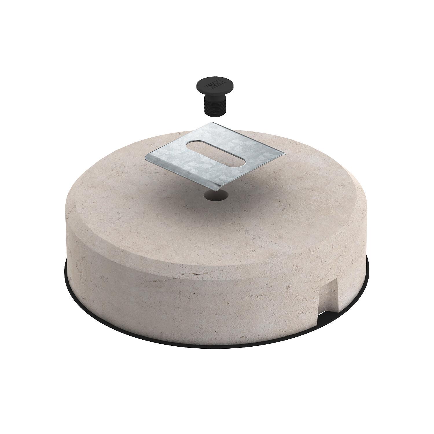 Основание бетонное с фиксатором OBO Bettermann TrayFix-10-L ø 295x83,5 мм (5403101) Основание бетонное с фиксатором OBO Bettermann TrayFix-10-L ø 295x83,5 мм (5403101)