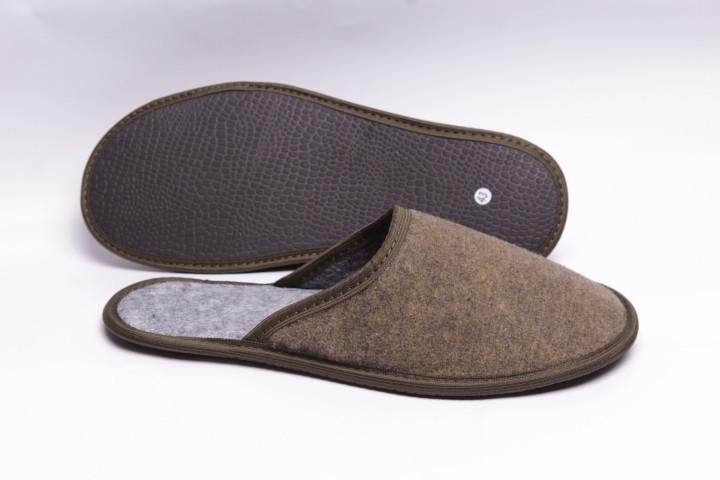 Домашние тапочки мужские Pago закрытые фетровые р. 41 Хаки - фото 9 Домашние тапочки мужские Pago закрытые фетровые р. 41 Хаки - фото 9