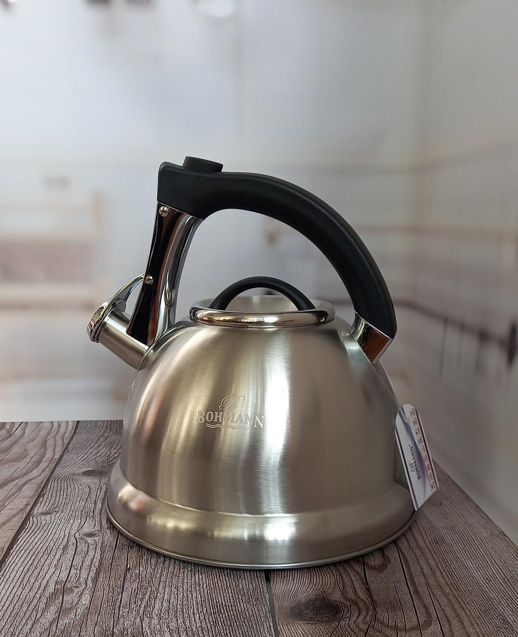 Чайник для плити Bohmann зі свистком 3,5 л (BH-8082) - фото 2 Чайник для плити Bohmann зі свистком 3,5 л (BH-8082) - фото 2