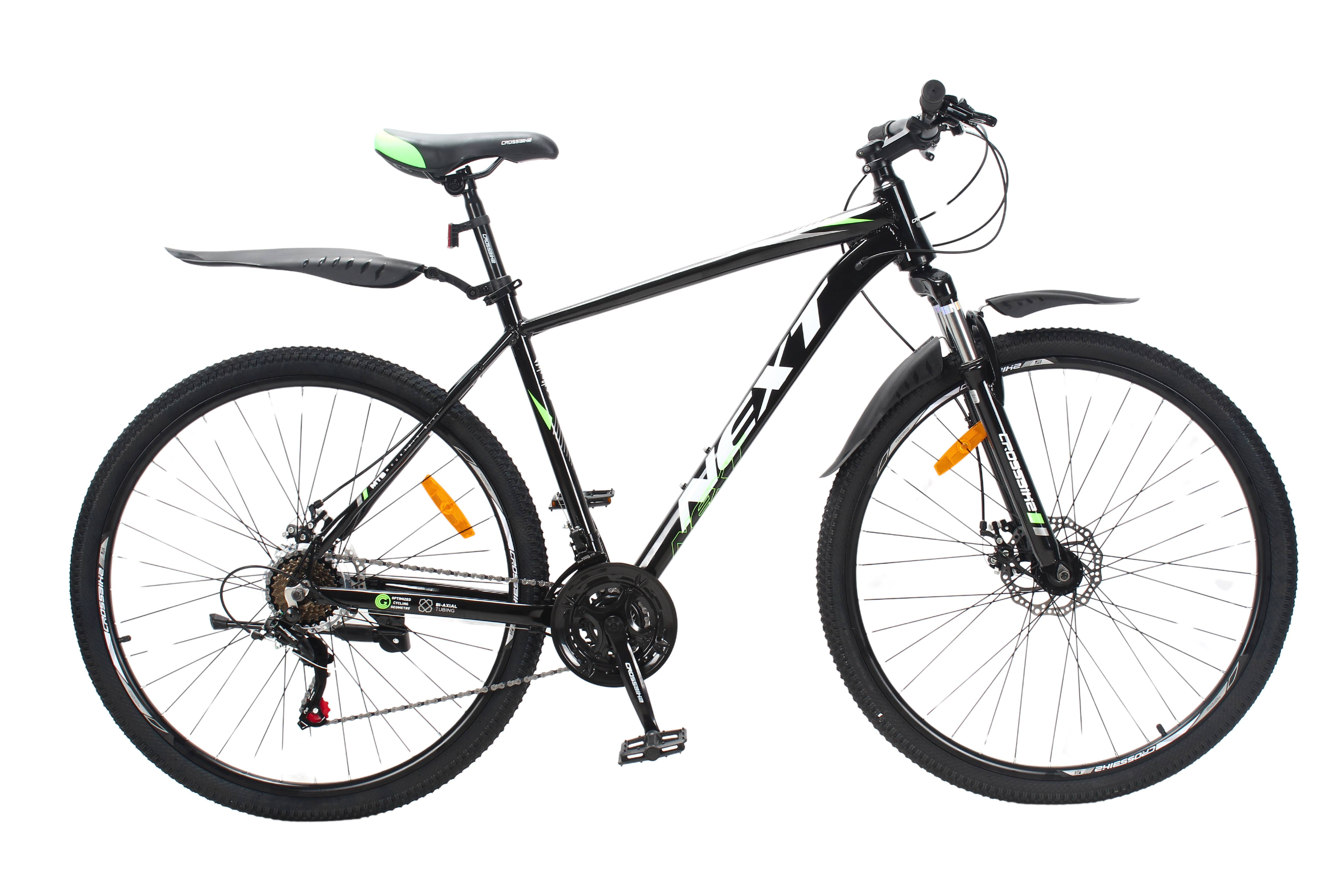 Велосипед Crossbike Next 2025 29" 20" Черно-зеленый