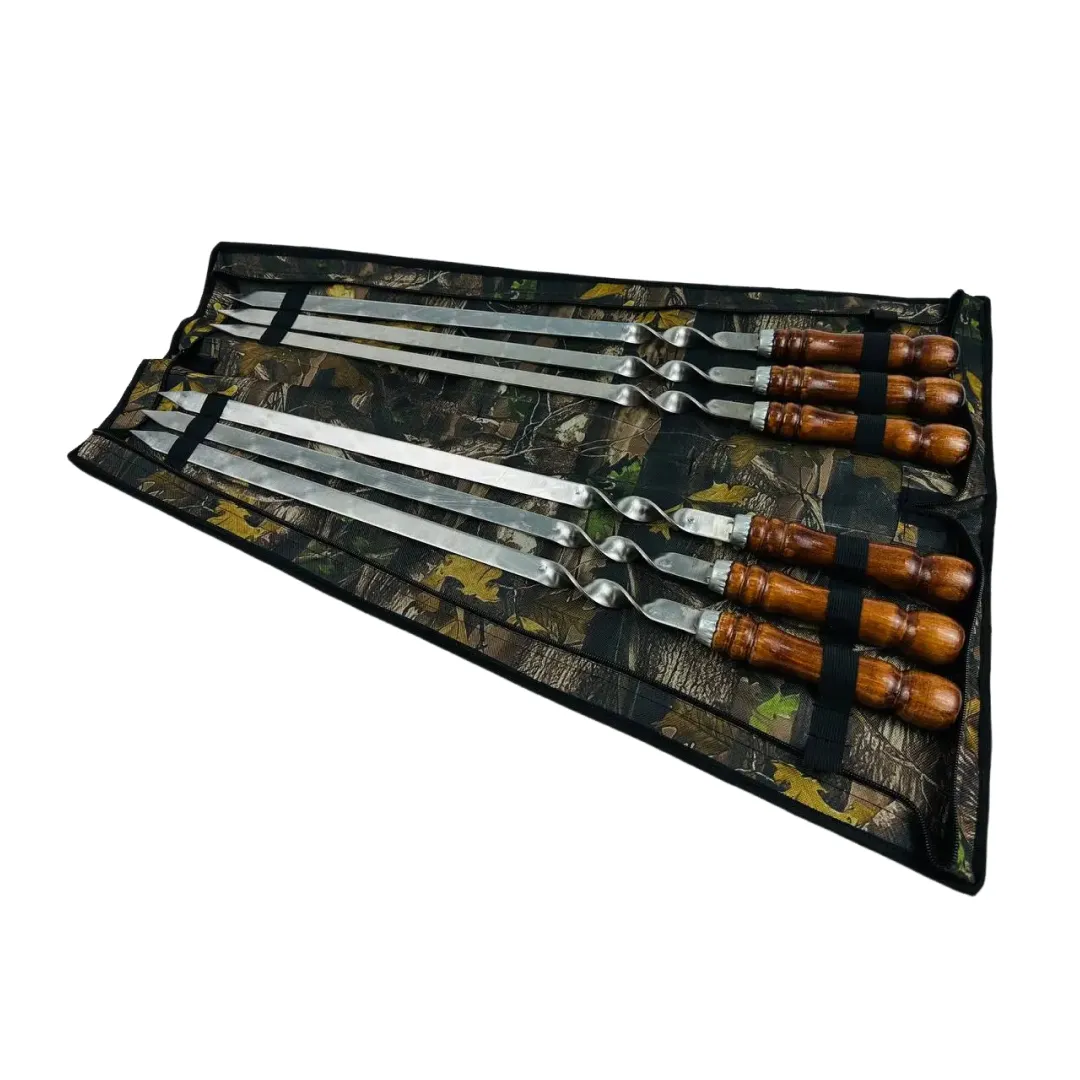 Набор шампуров для люля-кебаб в чехле комбинированный Кизляр из нержавеющей стали 7 пр. (2-10-NB-2287)