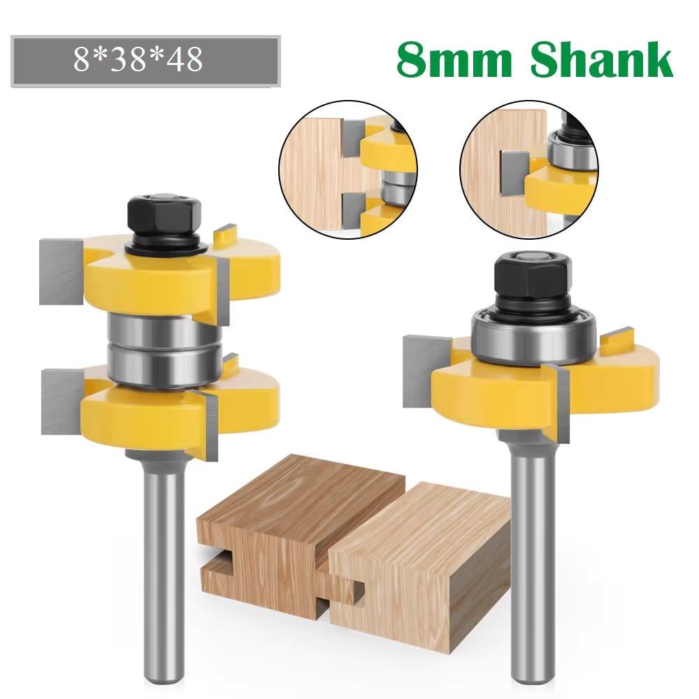 Набор фрез Шип и паз 8 мм хвостовик 2 шт. 8х38х48 (ПШ-3) - фото 2 Набор фрез Шип и паз 8 мм хвостовик 2 шт. 8х38х48 (ПШ-3) - фото 2