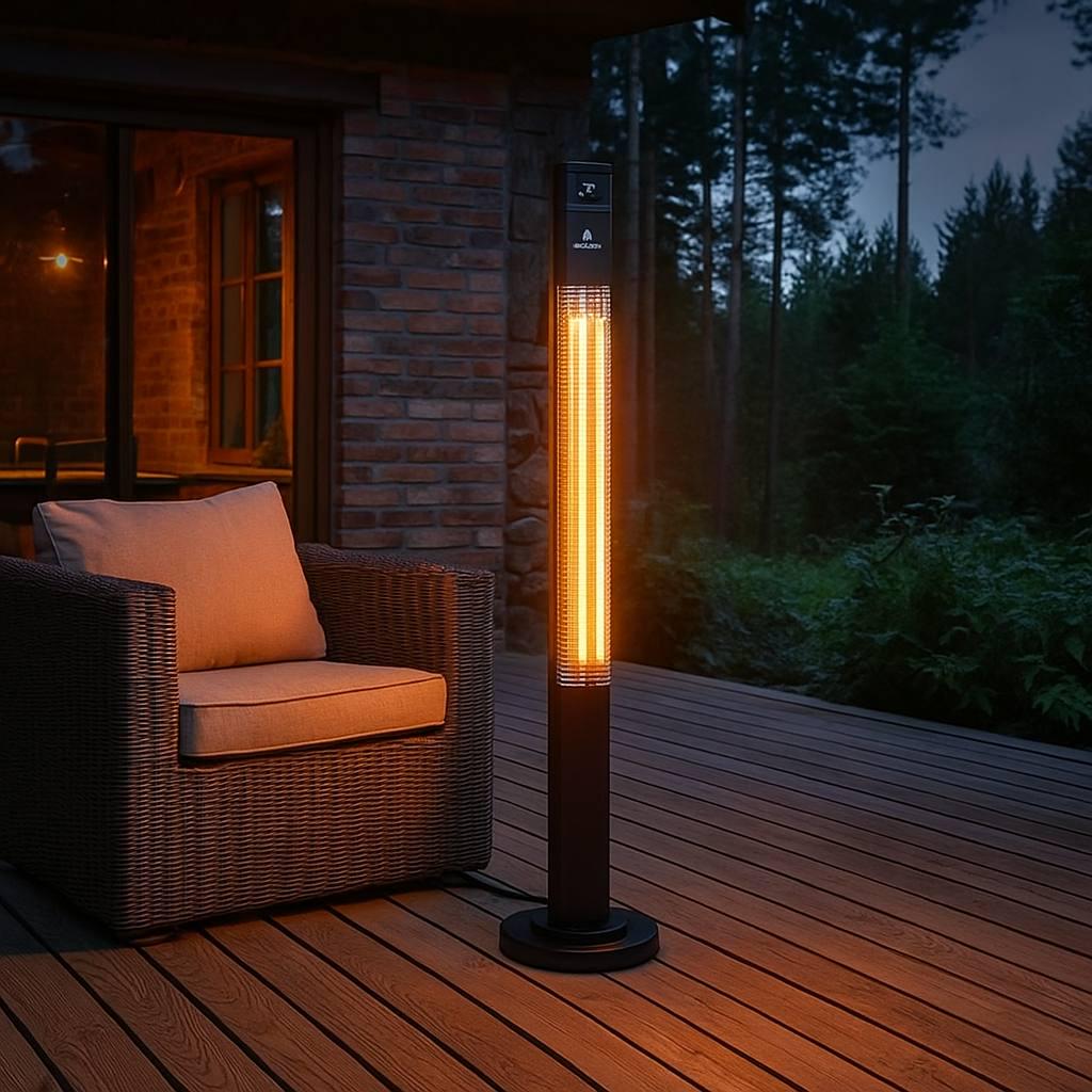 Инфракрасный обогреватель Blumfeldt Heat Plus 2000 Вт IP44 Черный