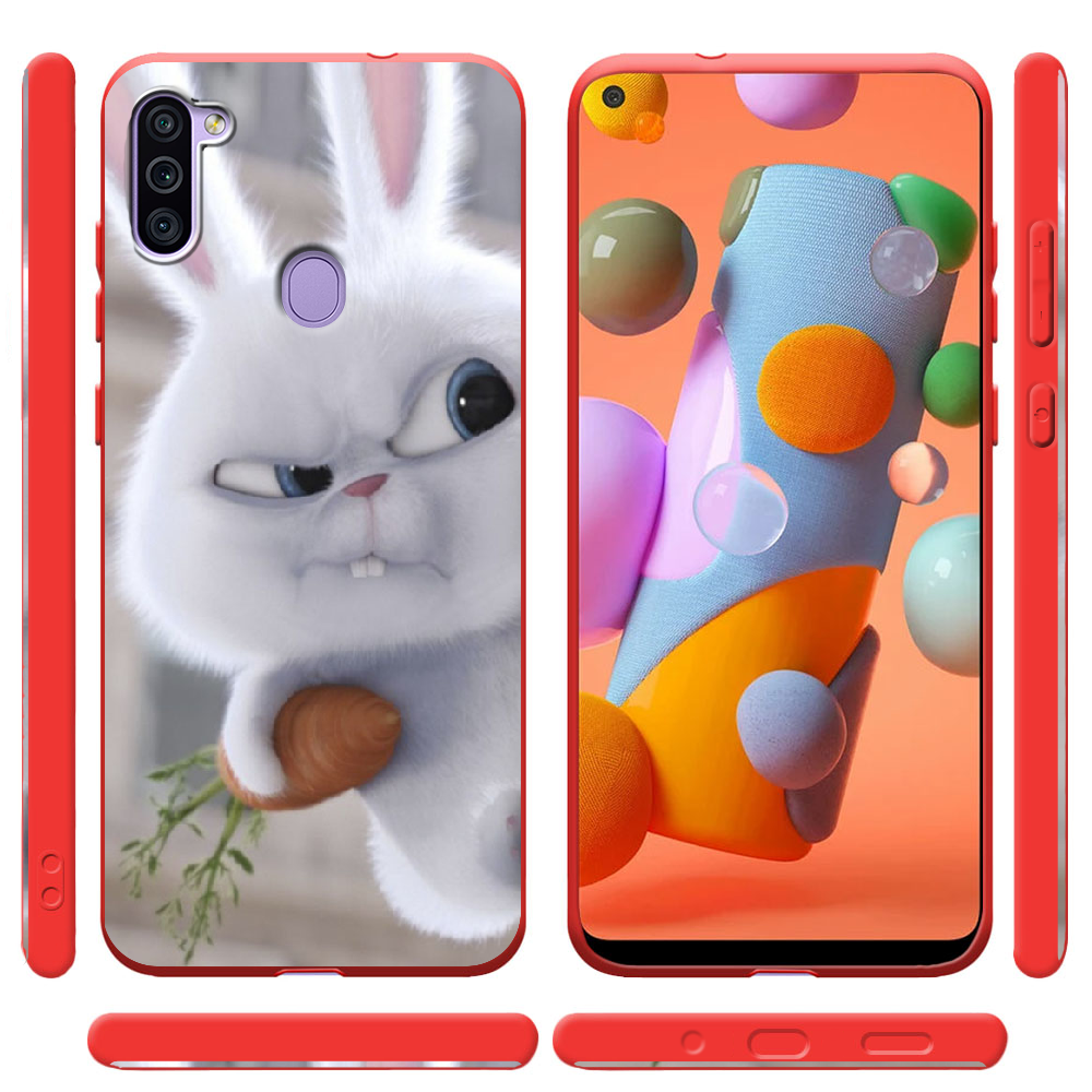 Чехол Boxface Samsung A115 Galaxy A11 Rabbit Snowball Красный силикон (39628-up1116-40327) - фото 2