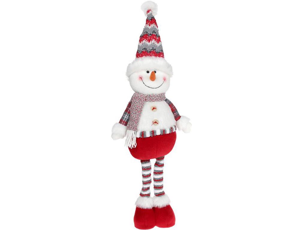 М'яка іграшка Сніговик 56 см Білий/Сірий/Червоний (BD-778-354-A1)