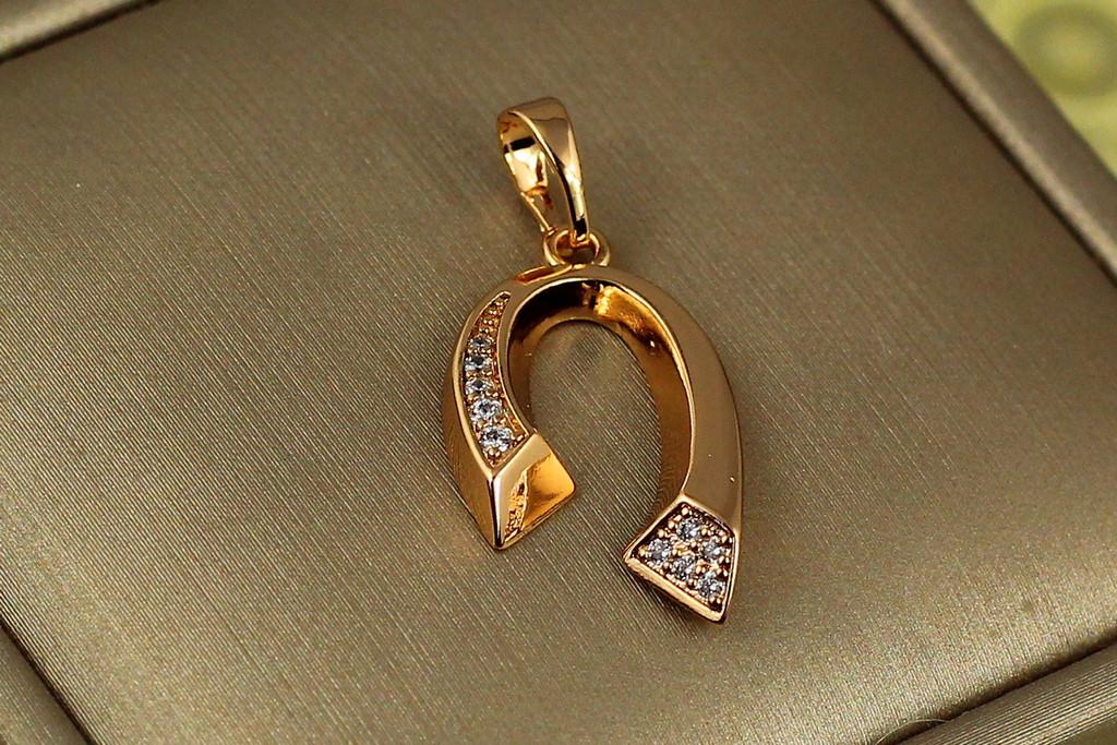 Кулон Xuping Jewelry счастливая подковка 2,3 см Золотистый (2629124686) - фото 2 Кулон Xuping Jewelry счастливая подковка 2,3 см Золотистый (2629124686) - фото 2
