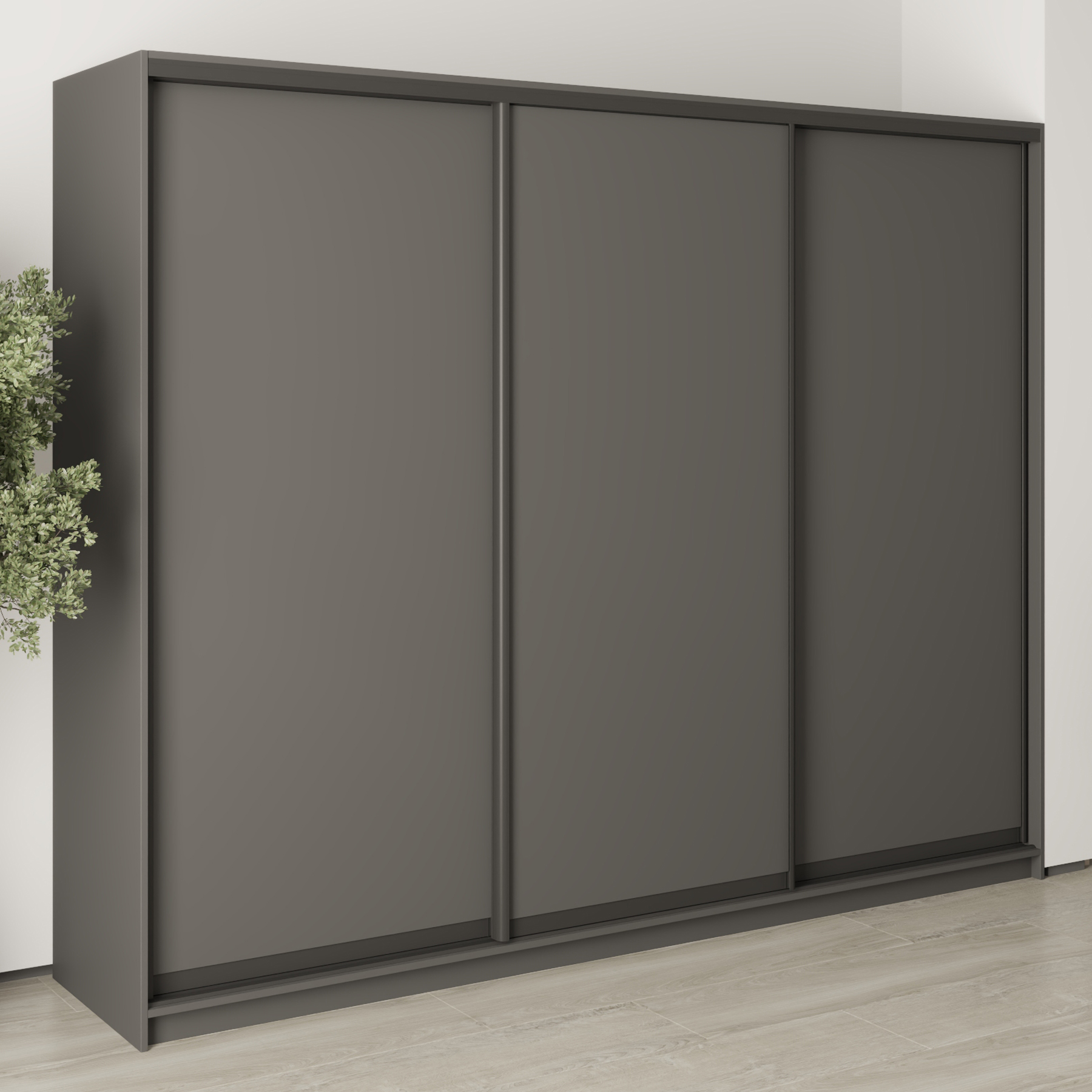 Шкаф-купе трехдверный Mebel Star Комбо BG MBS-8906 260х60х210 см Антрацит (1008895) Шкаф-купе трехдверный Mebel Star Комбо BG MBS-8906 260х60х210 см Антрацит (1008895)