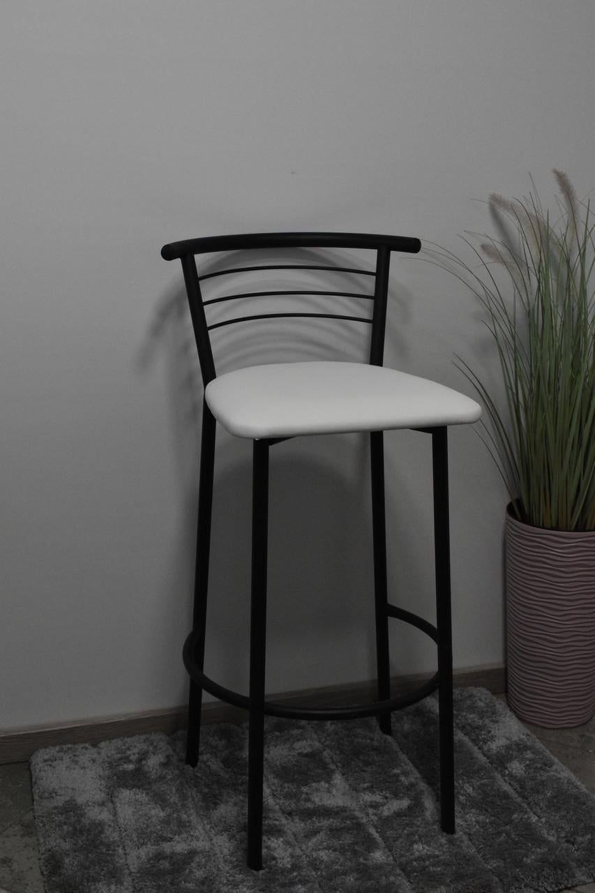 Барний стілець Маркос Хокер 47х48х97 см Білий/Чорний (29519027)