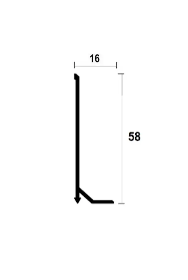 Плинтус алюминиевый накладной Strila SVP-58S 58x16x2600 мм Серебро (25552228) - фото 2 Плинтус алюминиевый накладной Strila SVP-58S 58x16x2600 мм Серебро (25552228) - фото 2