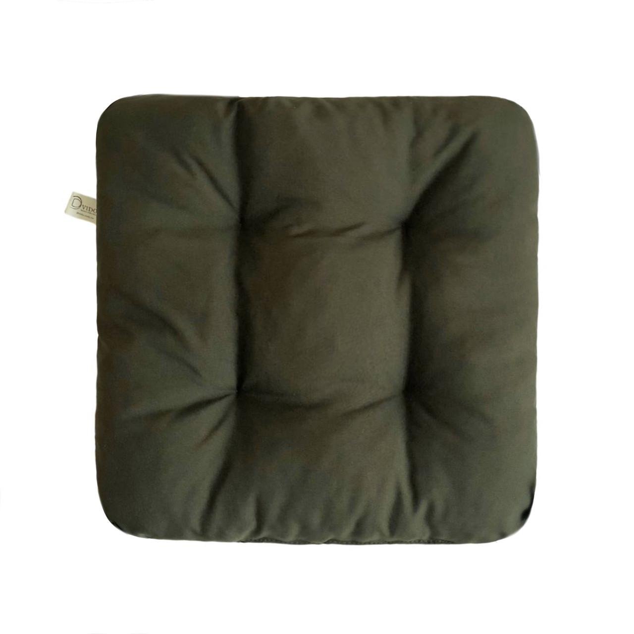 Подушка для стула/кресла/табурета 55х55х8 см Темний хаки (2238101515) - фото 1