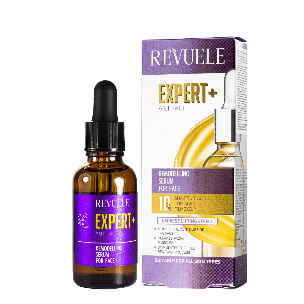 Сыворотка для лица Revuele Expert+ Remodelling Face Serum Anti-Ageing Collagen 30 мл (1702078429)