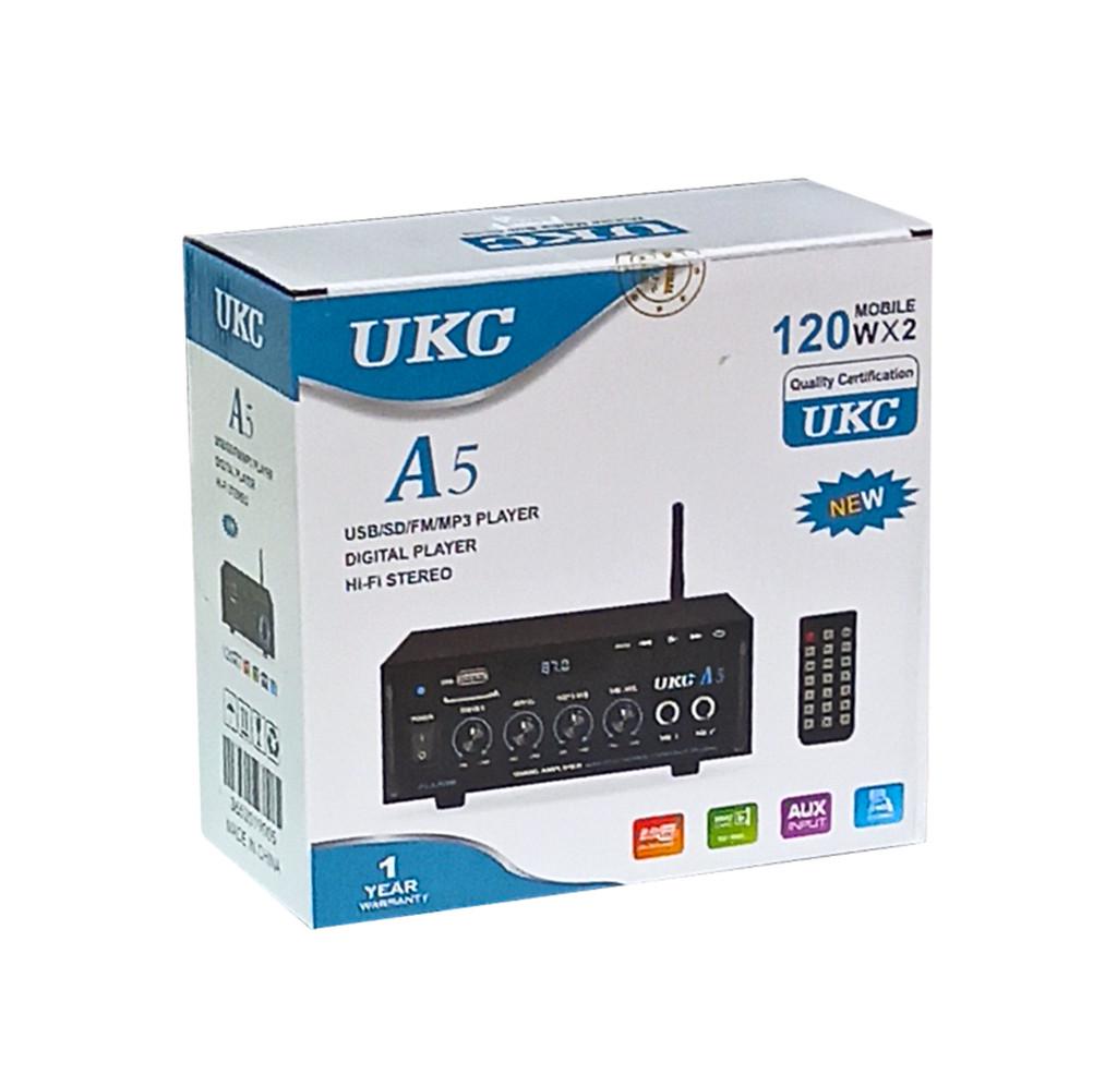 Підсилювач звуку з караоке UKC A5 з Bluetooth/USB/FM/SD 2 каналу Black (10262) - фото 6 Підсилювач звуку з караоке UKC A5 з Bluetooth/USB/FM/SD 2 каналу Black (10262) - фото 6
