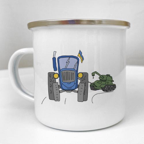 Кружка металлическая Camper "Доброго вечора, ми з України!" 250 мл (KRM_23S100)