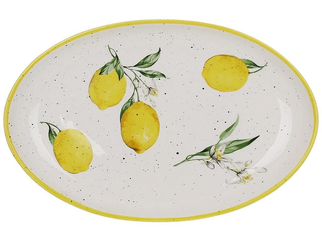Блюдо овальное Сочные лимоны 29х18,7х3 см (BDI-DM014-LM)