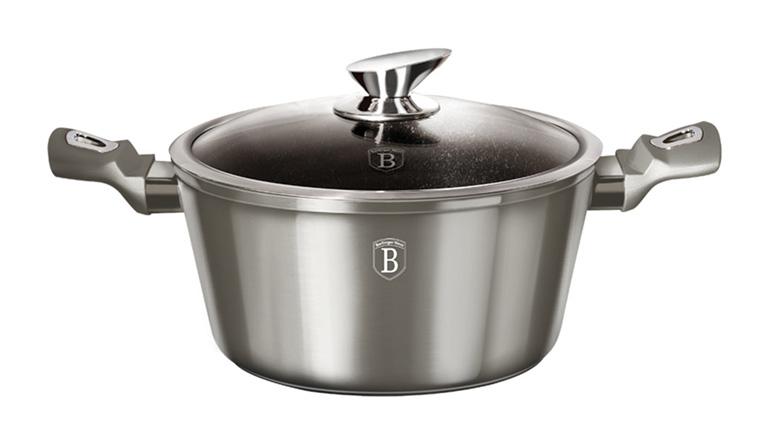 Каструля Berlinger Haus Carbon 2,5 л мармурове антипригарне покриття (BH-1234N)