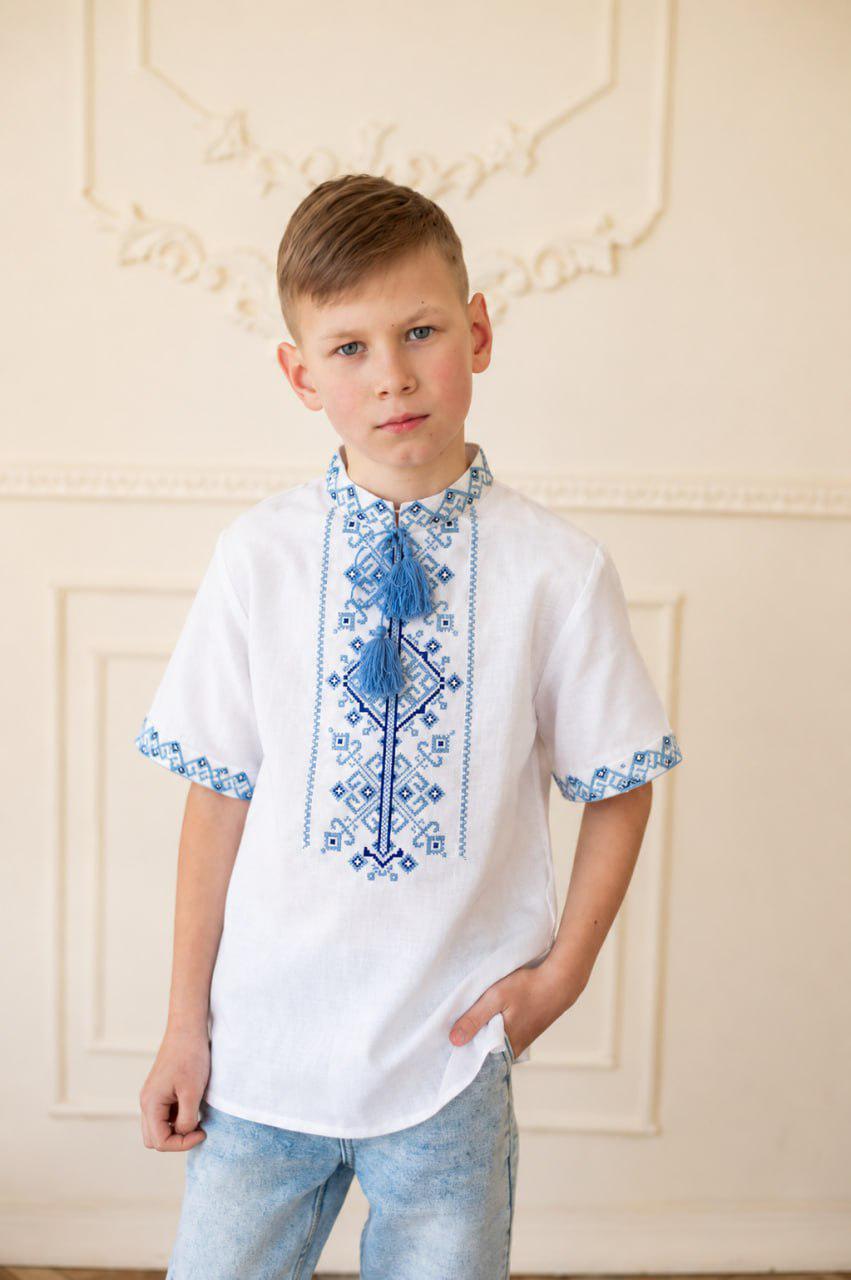 Вишиванка дитяча для хлопчика Вишиваночка р. 110 Білий (7176-3к)