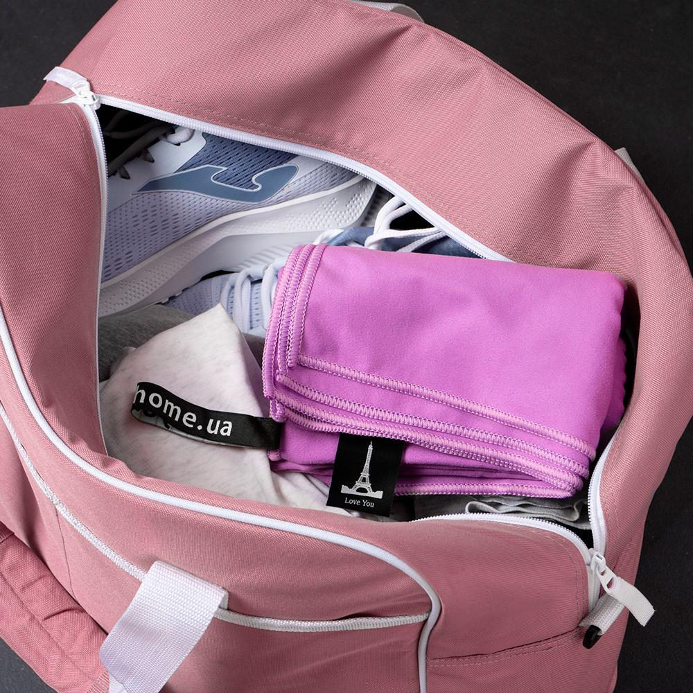 Рушник з мікрофібри спортивний з чохлом Love You 50х90 см Світло-бузковий (60160) - фото 4