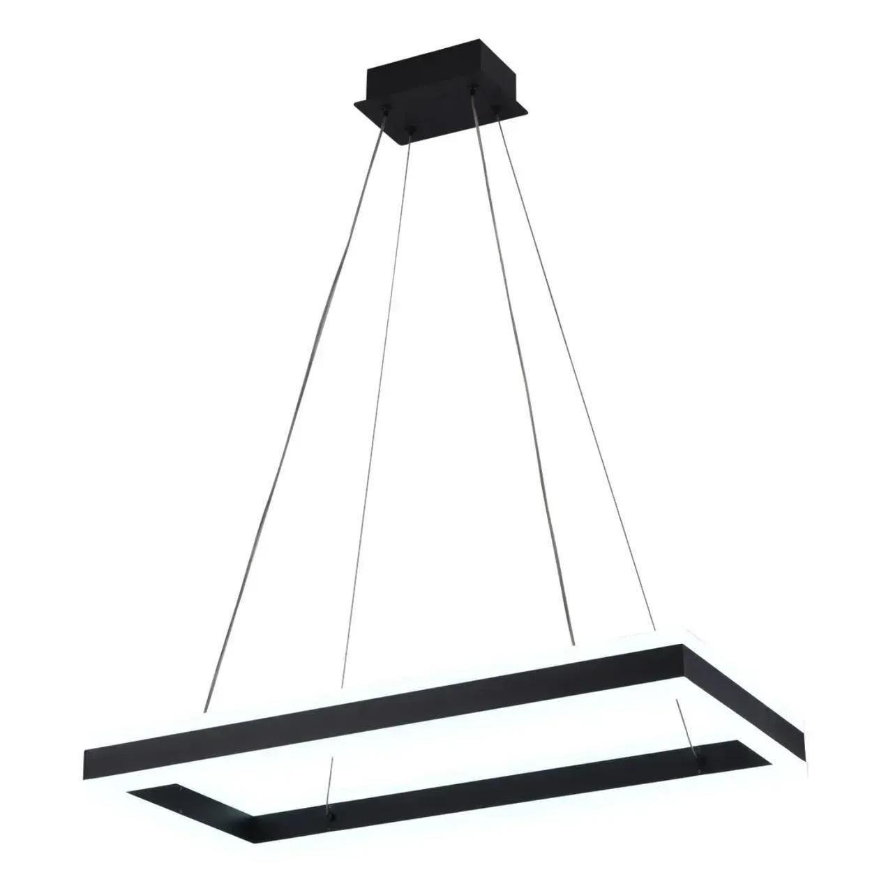 LED-люстра підвісна Valeso Interees з пультом та керуванням через смартфон 3000/6400К 80W Чорний (V-QQD3094 BK)