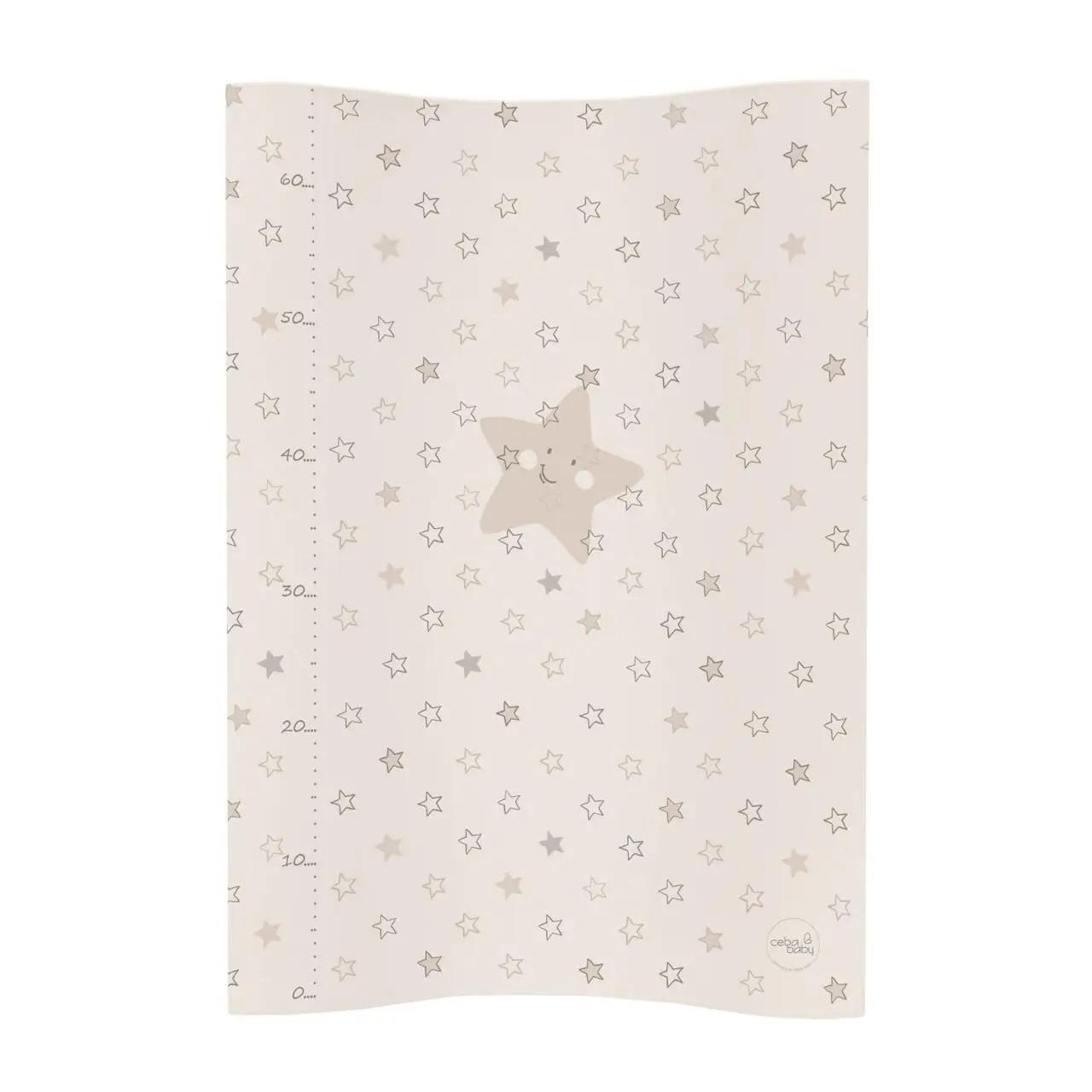 Пеленальный матрас на комод Ceba Baby Cosy Gwiazdki Bezowe 70х50 см (ULT-2464525)