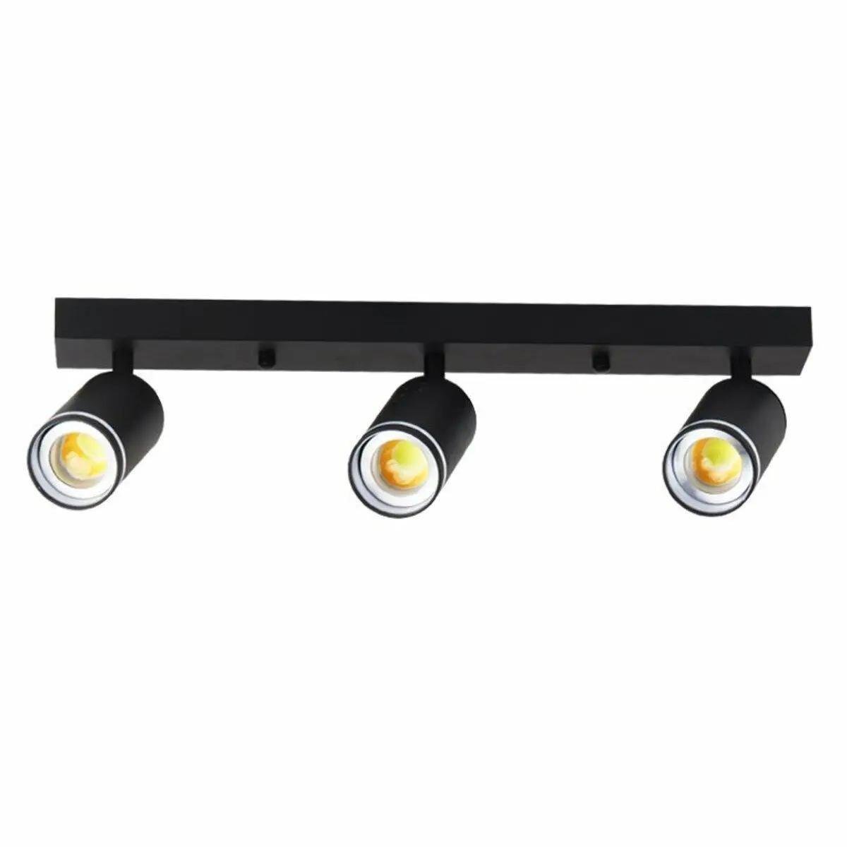 Светильник-спот потолочный Valeso с металлическим корпусом под три лампы GU10 IP20 Черный (INN-23061BK)