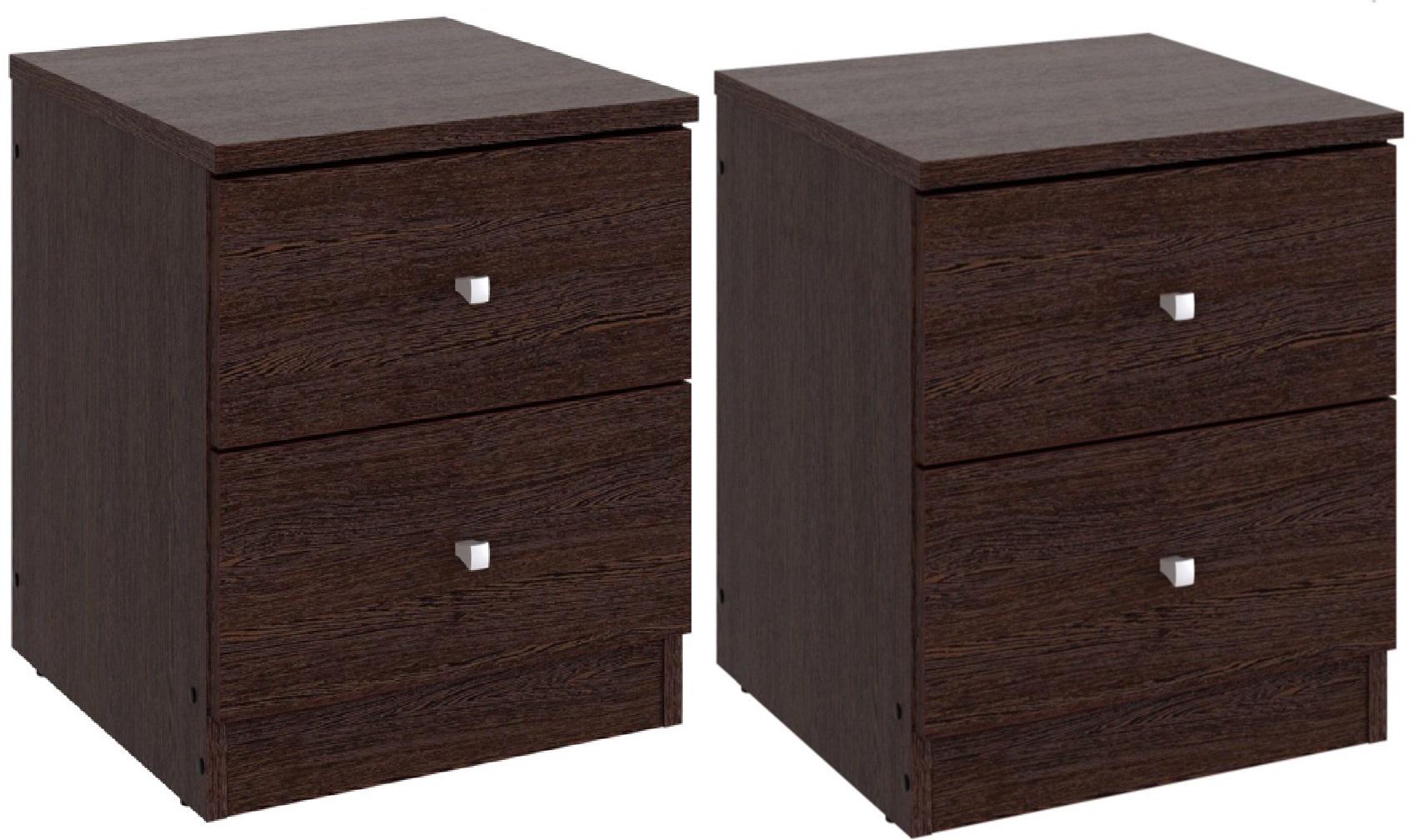 Тумба прикроватная комплект 2 шт. Компанит ПКТ-5 Венге темный (26653859)