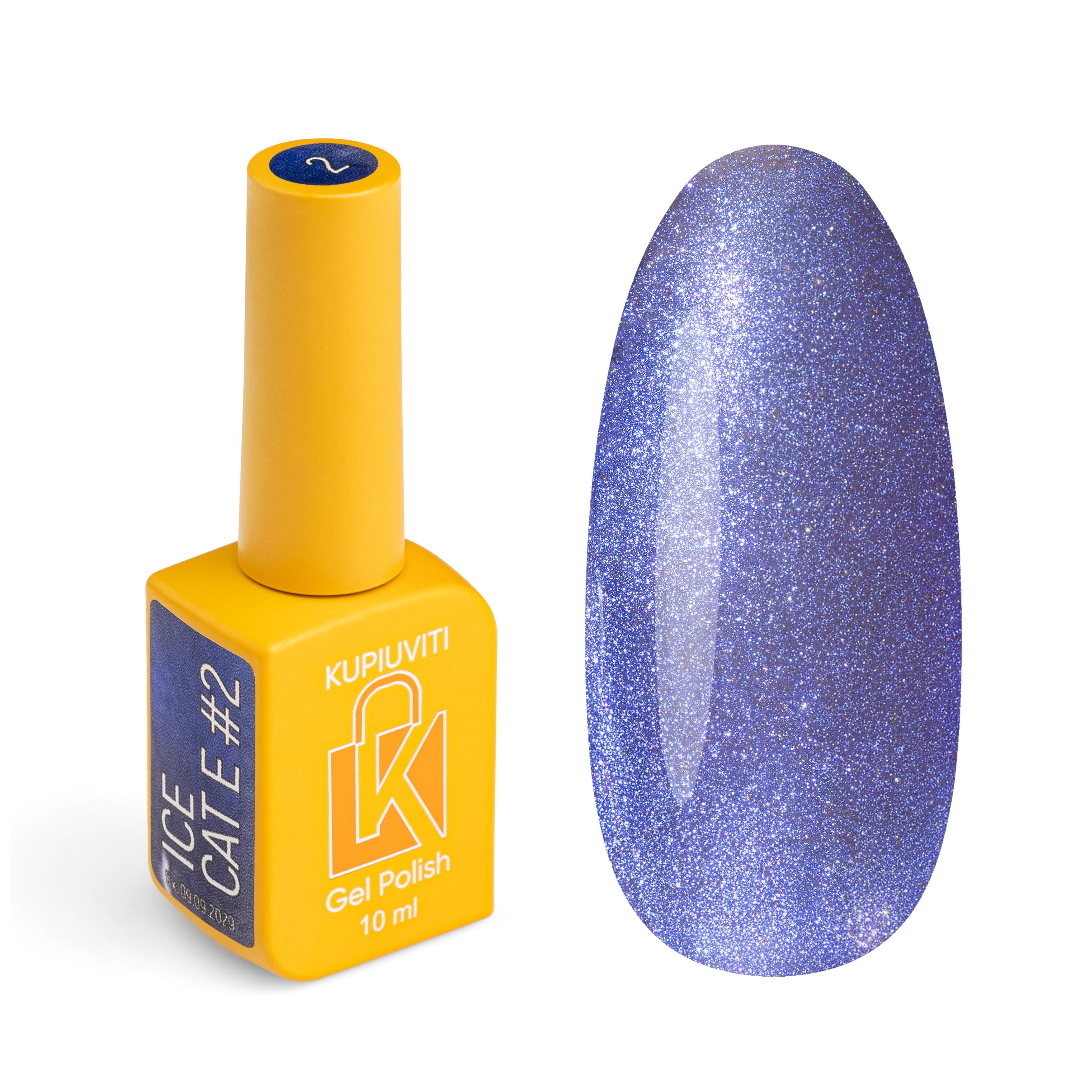 Гель-лак магнитный Kupiuviti Ice Cat Eye №002 10 мл