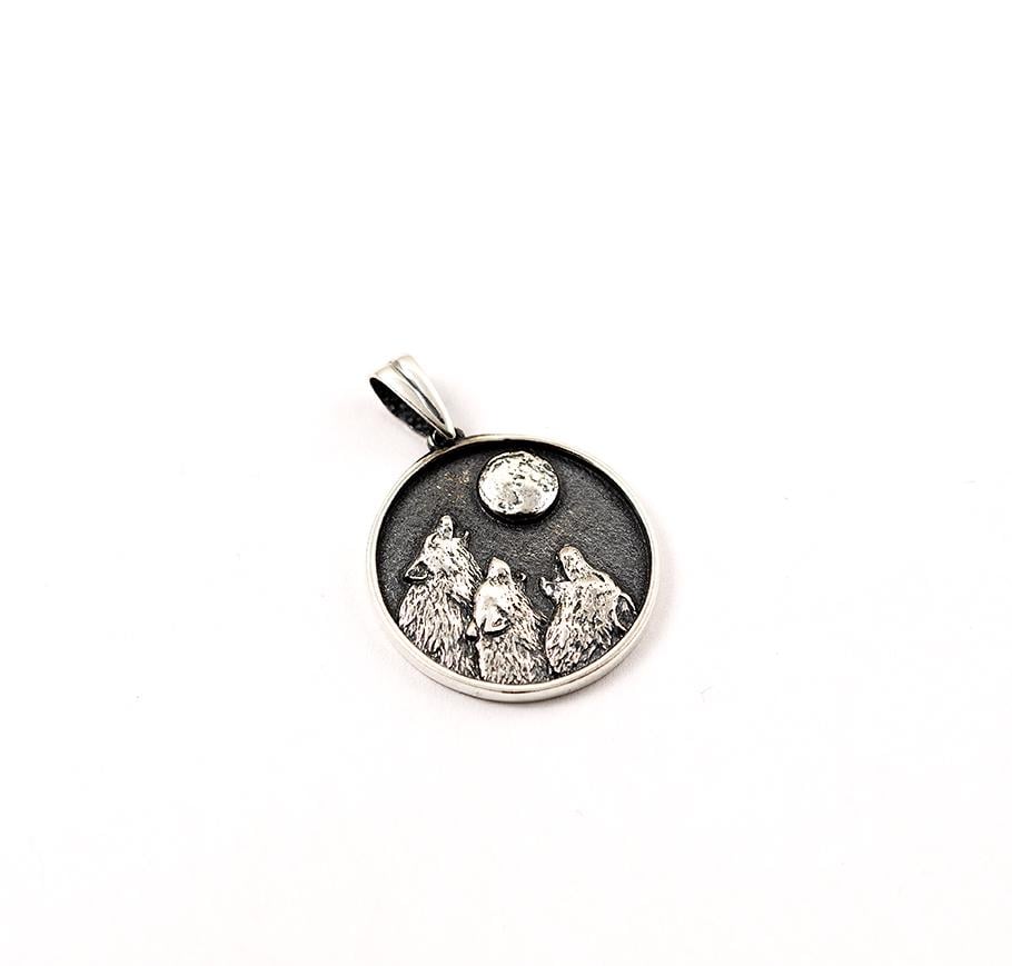 Кулон Maxi Silver 9063 Волки (89063)