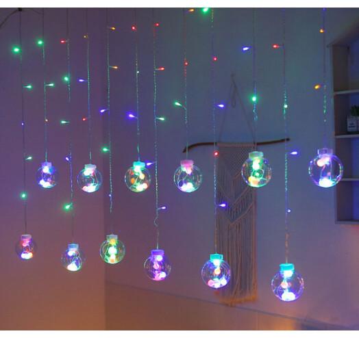 Гирлянда-штора RD-9012 400 LED 20 шариков 8 см - фото 2 Гирлянда-штора RD-9012 400 LED 20 шариков 8 см - фото 2