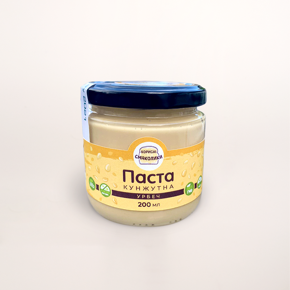 Кунжутная паста тахини Користі смаколики 200 г (4827027977834)