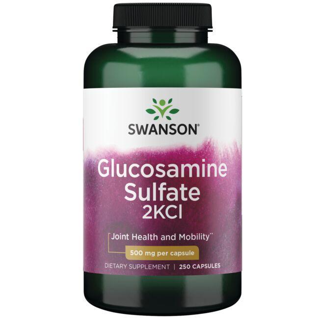 Препарат для суставов и связок Swanson Glucosamine Sulfate 2KCl 500 мг 250 Caps