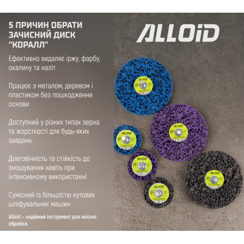 Круг зачистной Alloid Коралл с держателем для дрели 100 мм Синий (00000061443) - фото 9 Круг зачистной Alloid Коралл с держателем для дрели 100 мм Синий (00000061443) - фото 9