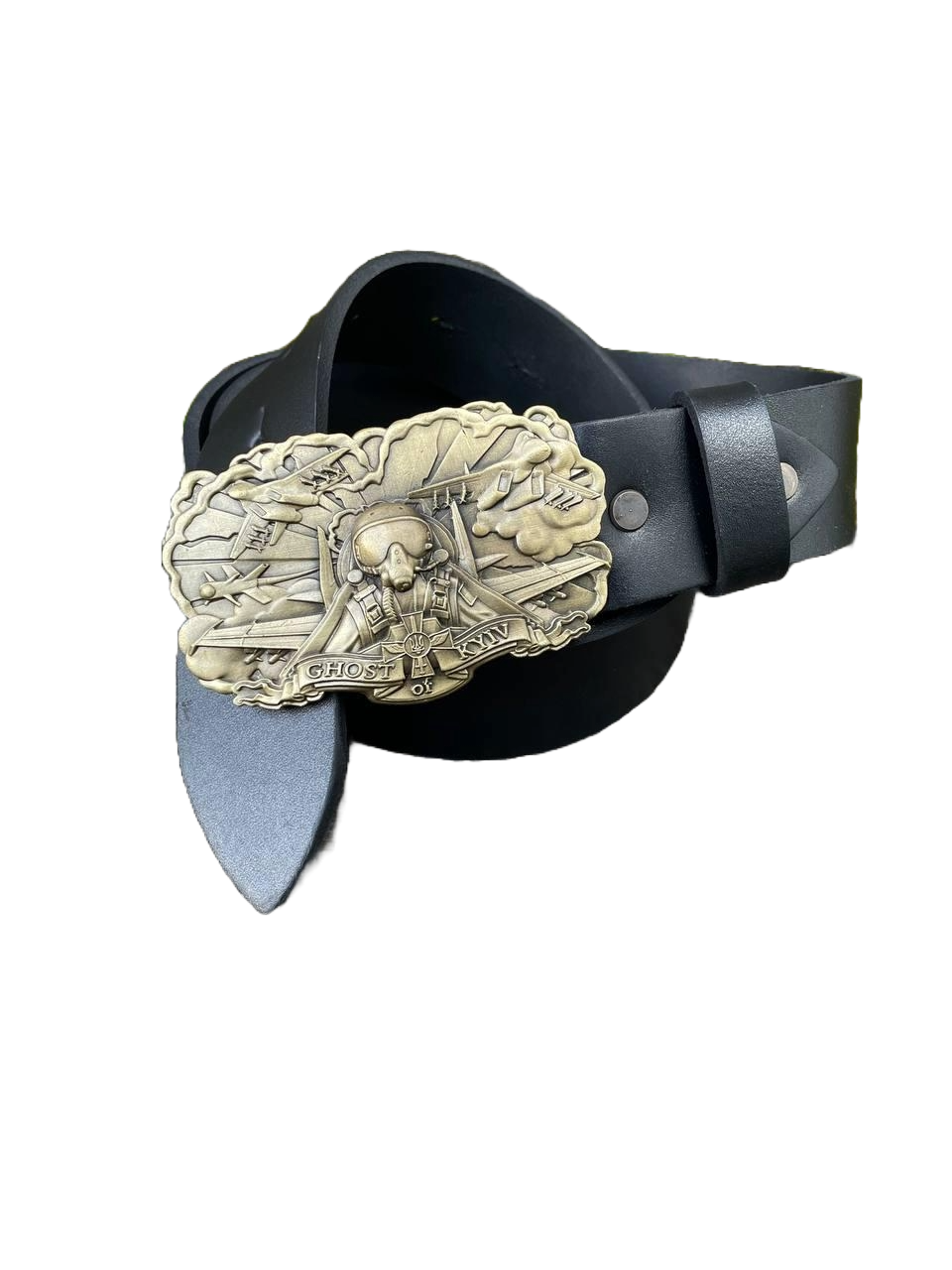 Ремінь з пряжкою Gorillas BBQ Accessories Привид Києва латунь (bb32)