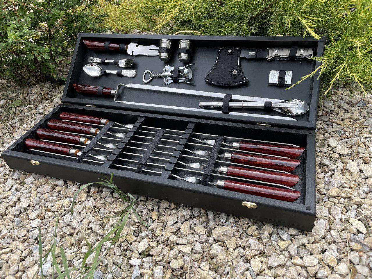 Набір шампурів Гриль cherry в кейсі (11219581) - фото 5 Набір шампурів Гриль cherry в кейсі (11219581) - фото 5