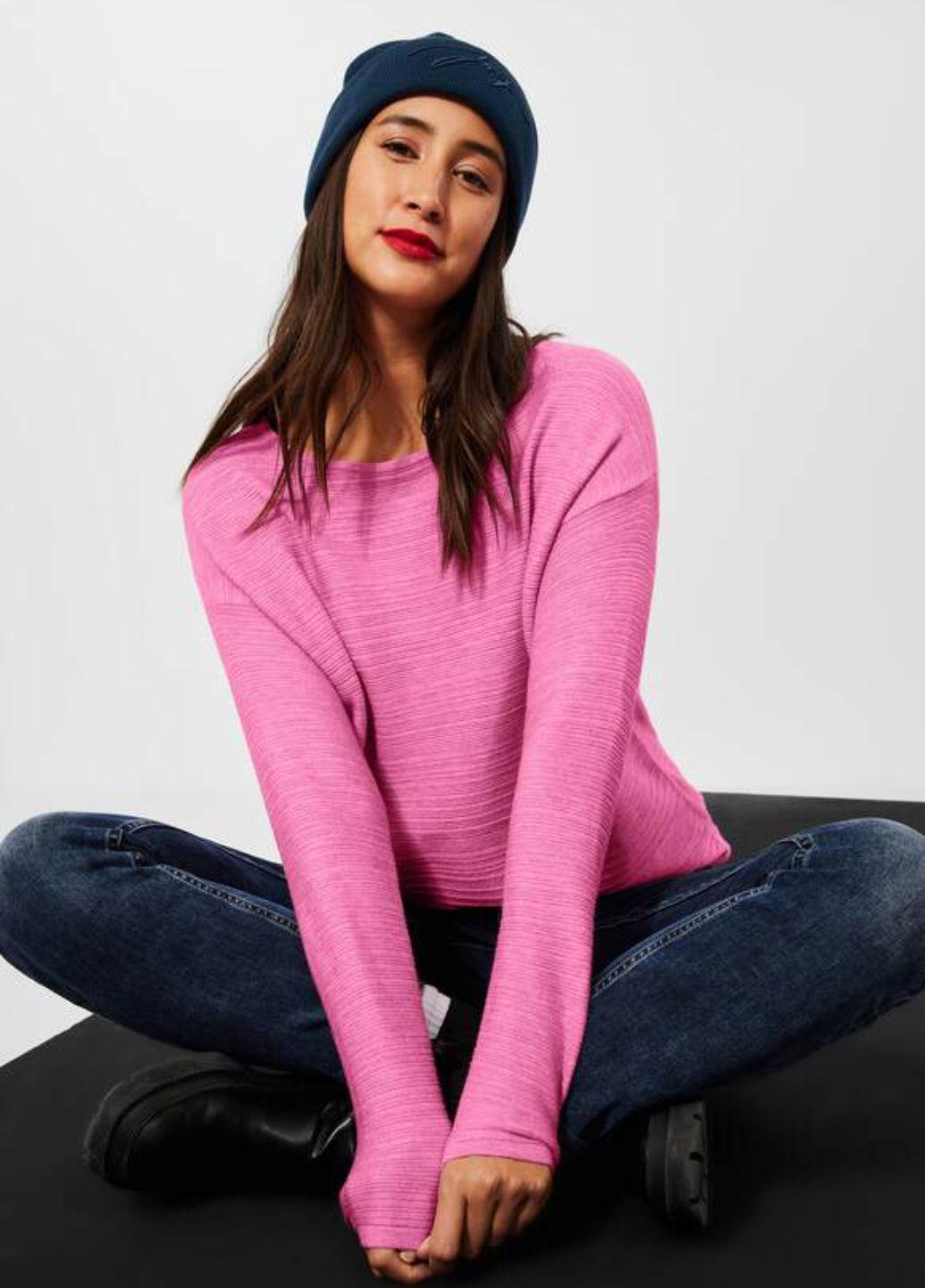 Кофточка женская Oversized Street One 11471 L Розовый (46)