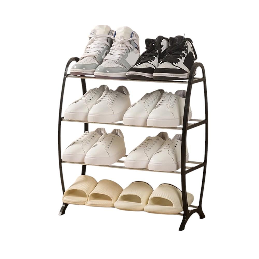 Полка для обуви Stenson R97337 металл и пластик 4 яруса 46х20х54 см Черный (7bc591aa)