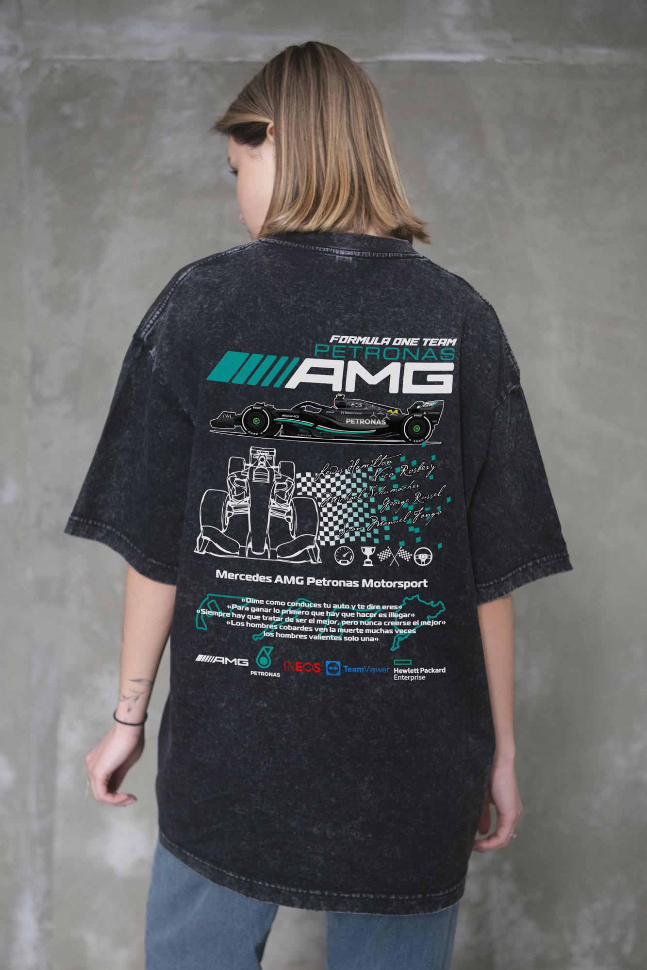 Футболка виварена Without Washed Оверсайз з принтом AMG S/M Black (S/M 8056128 8056129) - фото 5 Футболка виварена Without Washed Оверсайз з принтом AMG S/M Black (S/M 8056128 8056129) - фото 5