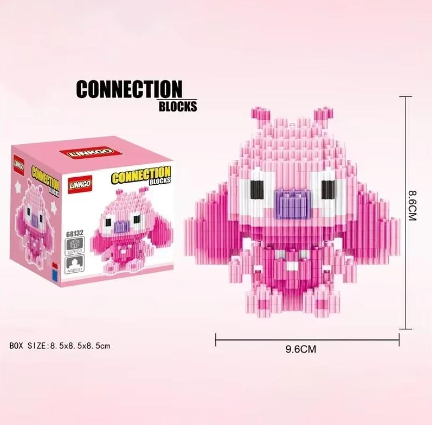 Конструктор дитячий Magic Blocks 3D Стіч Ангел складені вушка 9 см/337 дет. Рожевий (1000-ZB-634) - фото 3 Конструктор дитячий Magic Blocks 3D Стіч Ангел складені вушка 9 см/337 дет. Рожевий (1000-ZB-634) - фото 3