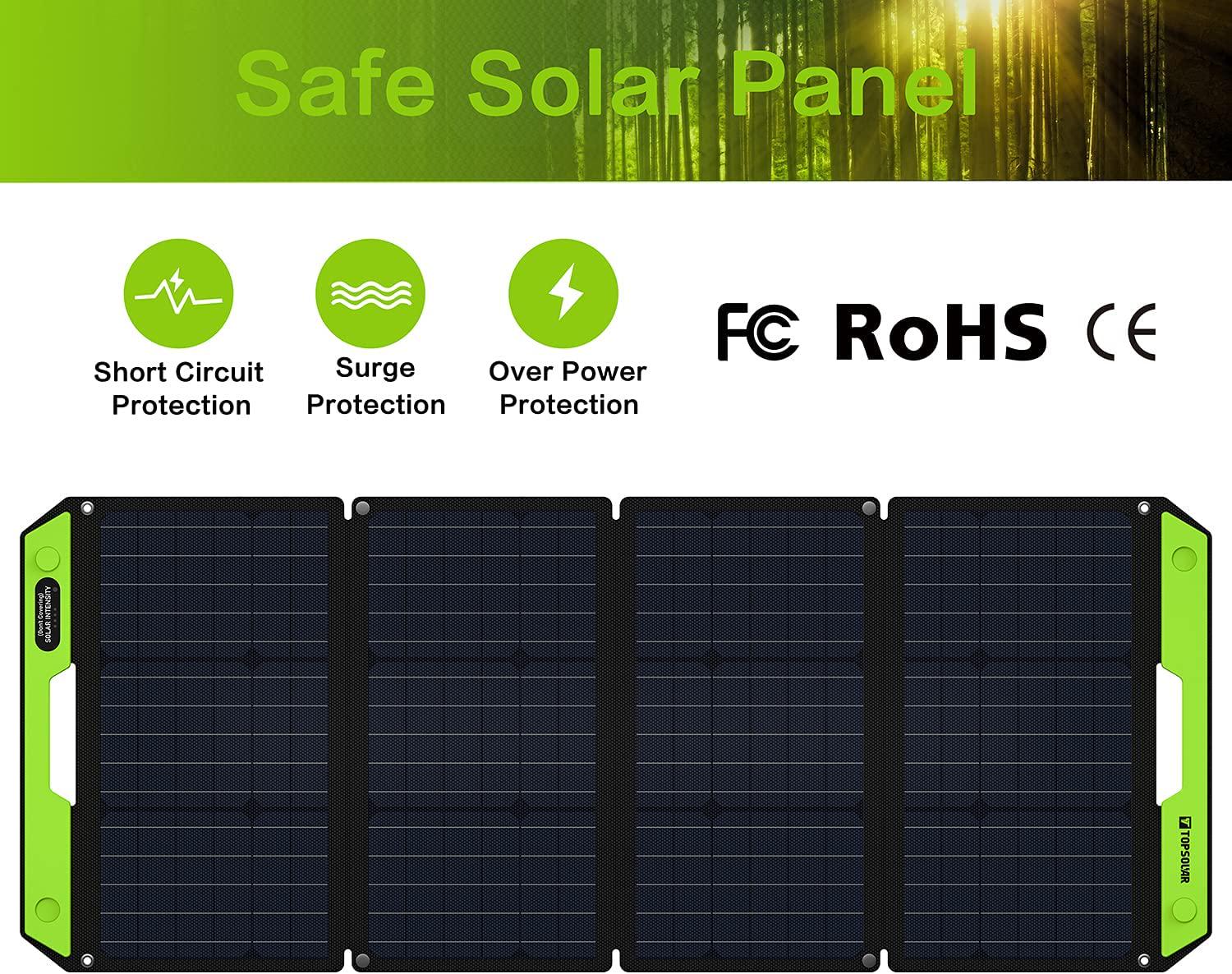 Сонячна панель TopSolar SolarFolio 100W 4 великі секції Black (000506) - фото 7