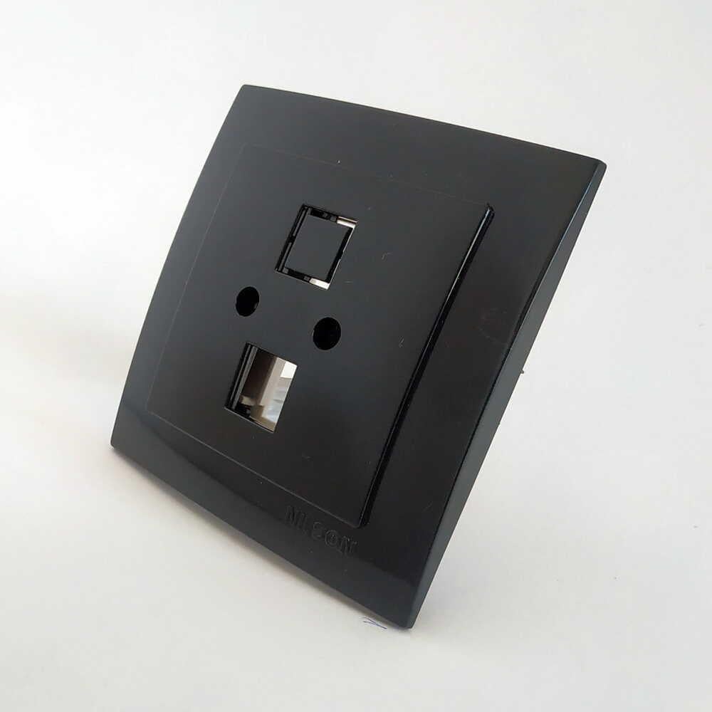 Розетка Nilson Touran телефонная Черный (24221040)